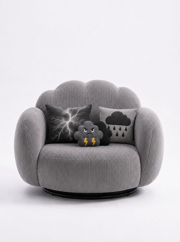 The Cloud Armchair — Stormy Grey