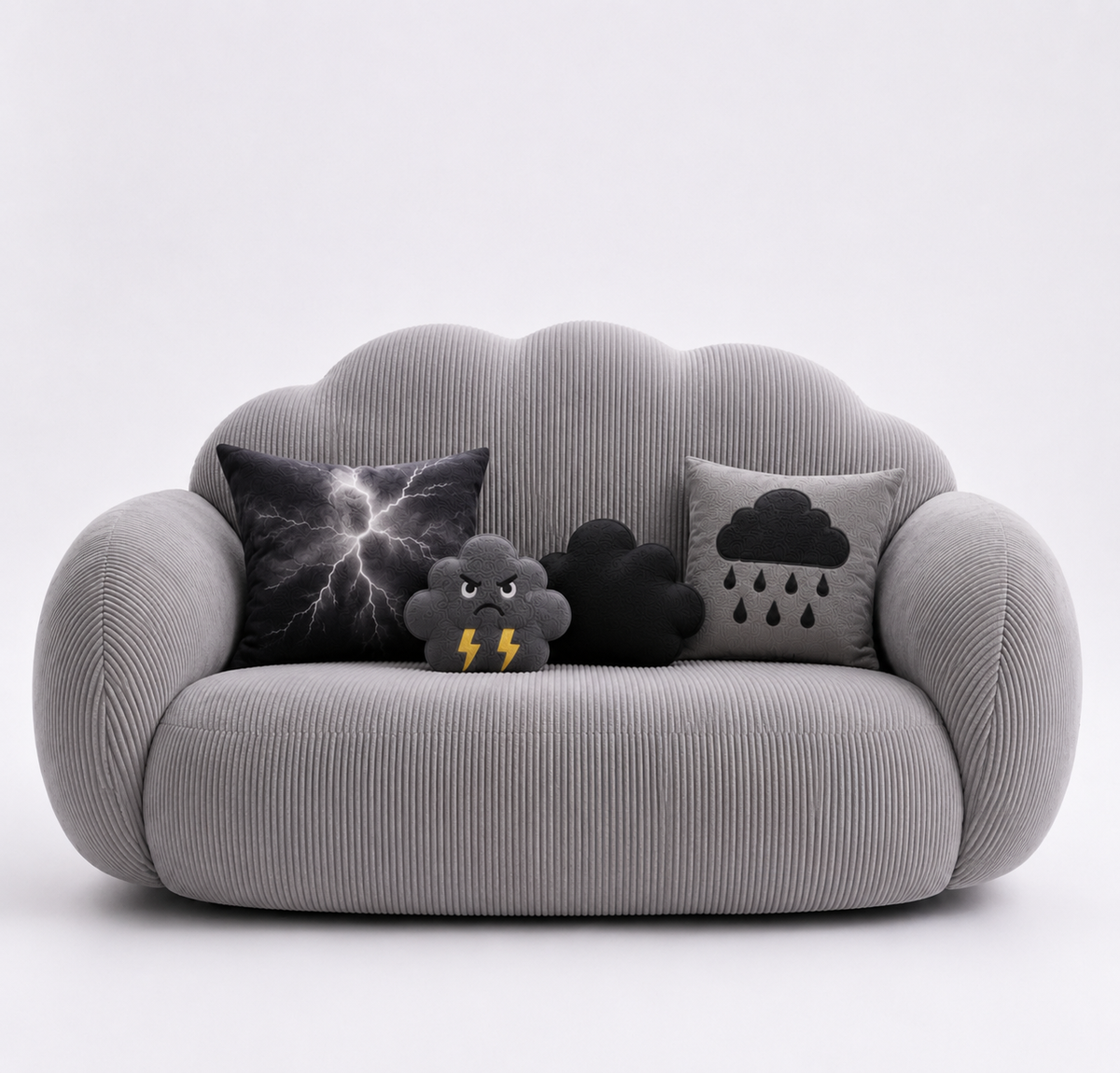 The Cloud Sofa — Stormy Grey in a living room