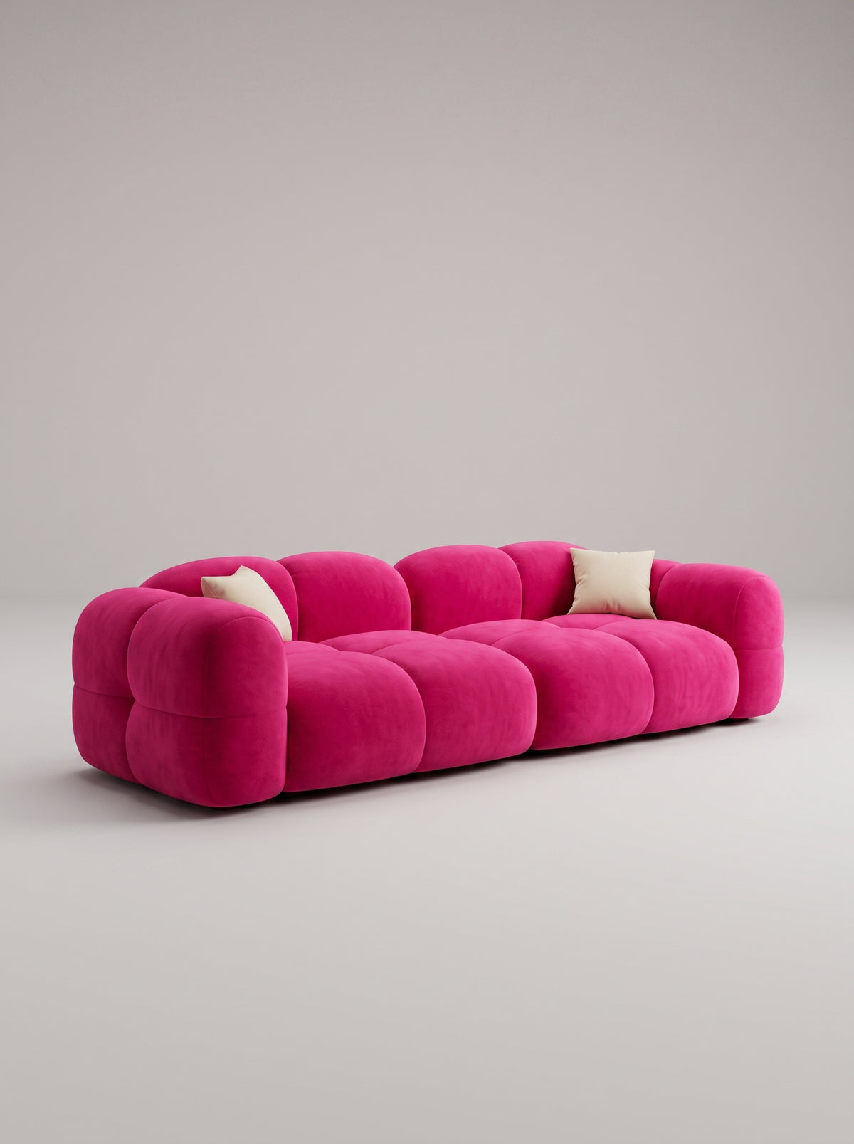 The Marshmallow Sofa — Fuchsia Pink in a living room