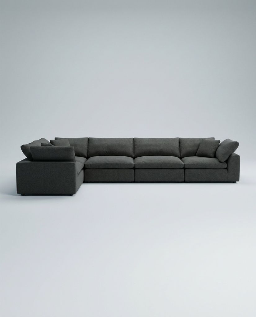 The Cloud Sectional — Charcoal (5 Seat)