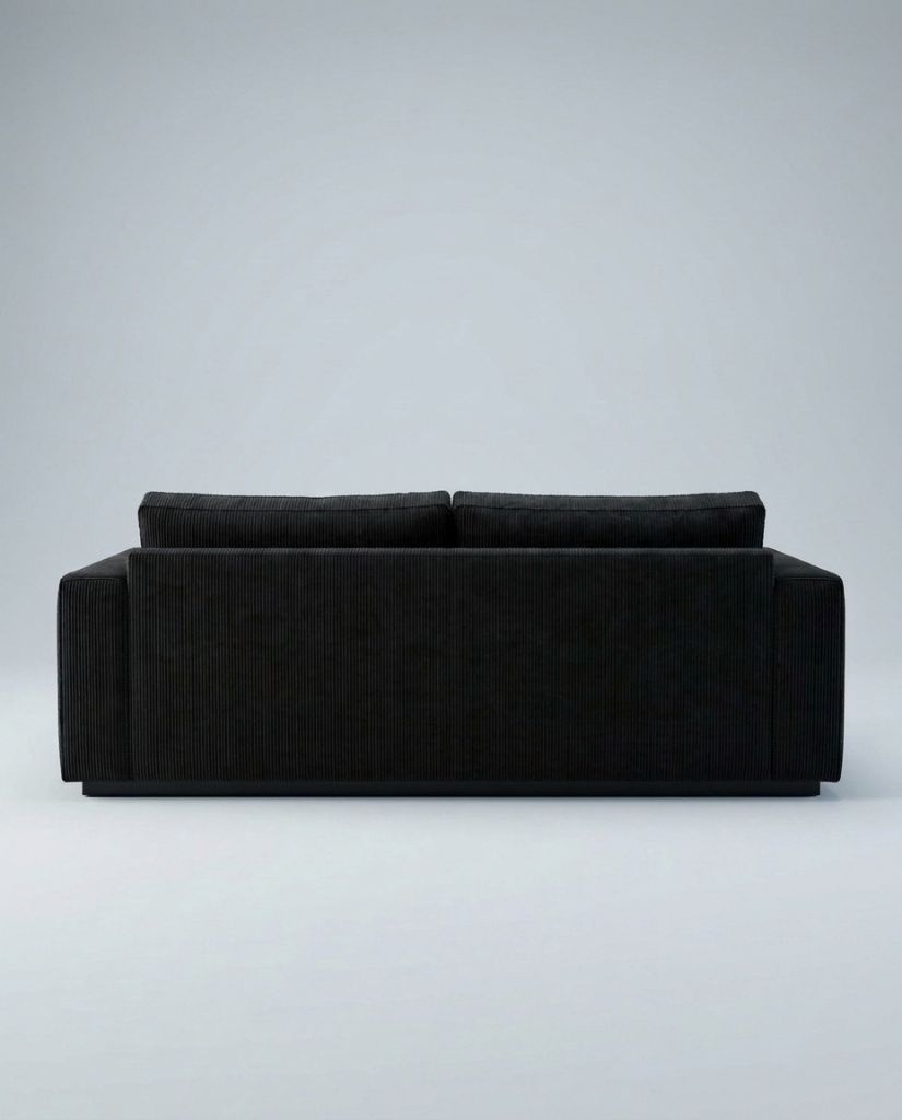 The Lazi Boi Lounge — Black Corduroy — back view