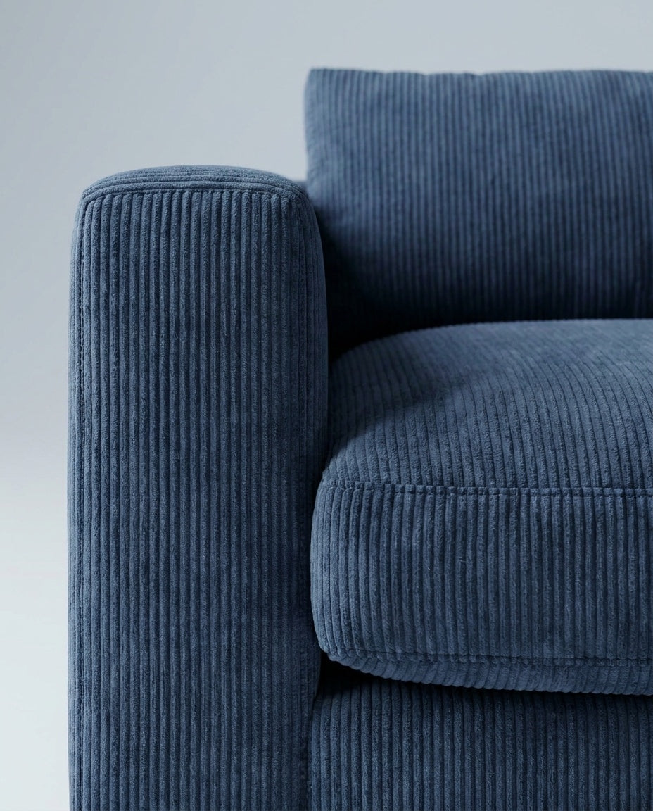 The Lazi Boi Lounge — Navy Corduroy — detail view