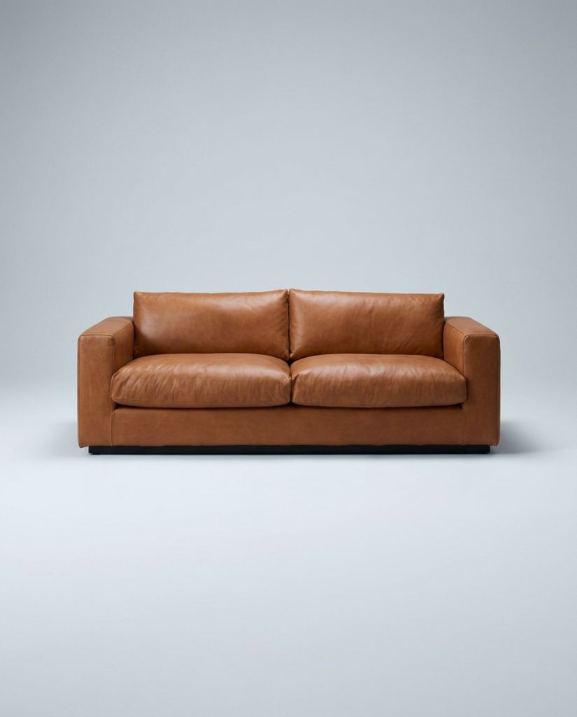 The Frae Loveseat — Cognac Leather