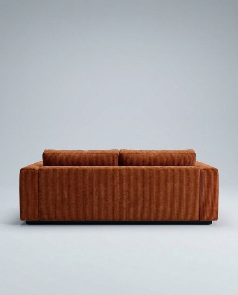 The Lazi Boi Lounge — Rust Corduroy — back view
