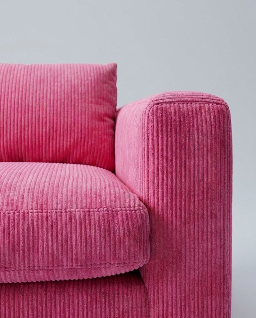 The Lazi Boi Lounge — Hot Pink Corduroy — detail view