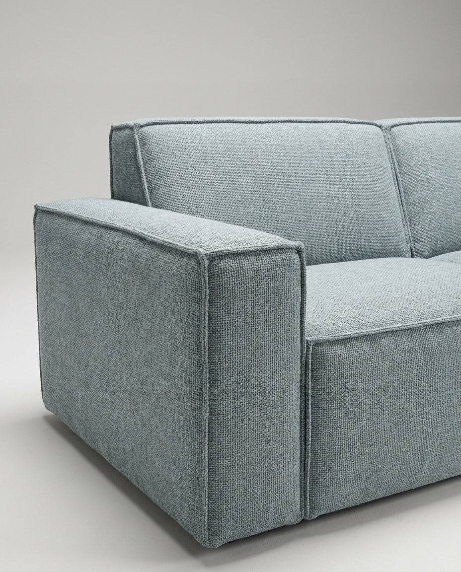 The Haven Corner Sectional — Storm Grey — fabric detail