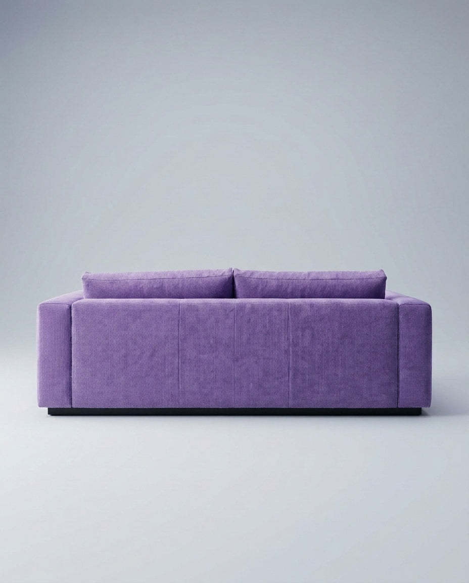 The Lazi Boi Lounge — Violet Corduroy — back view