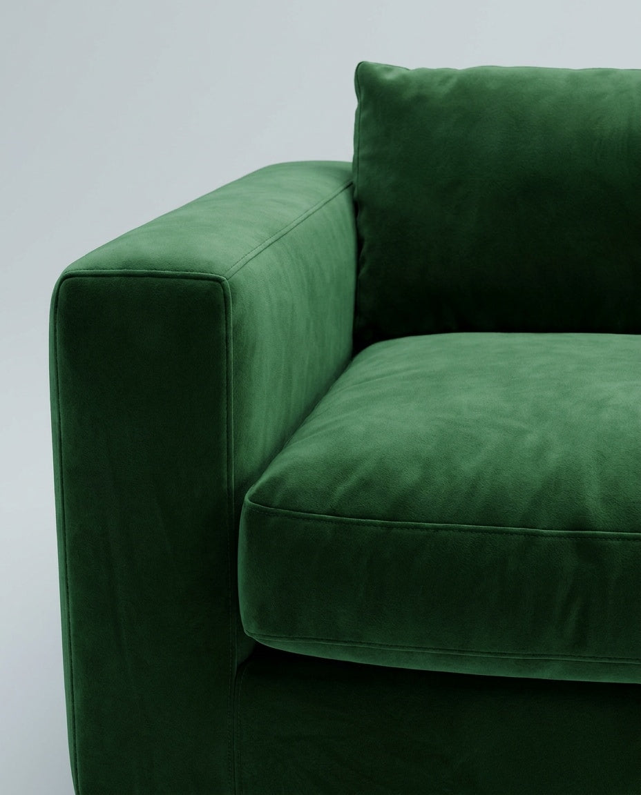 The Lazi Boi Lounge — Green Velvet — detail view