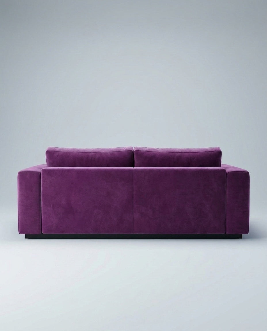 The Lazi Boi Lounge — Purple Velveteen — back view
