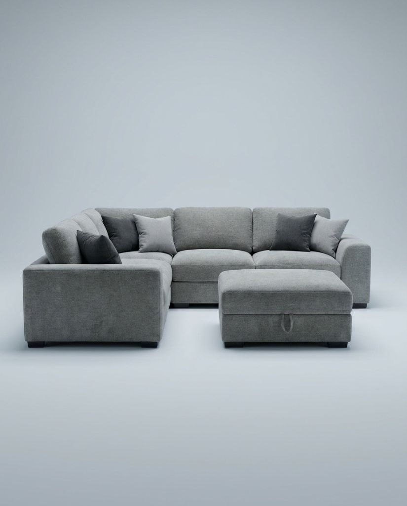 The Haven Corner Sectional — Storm Grey