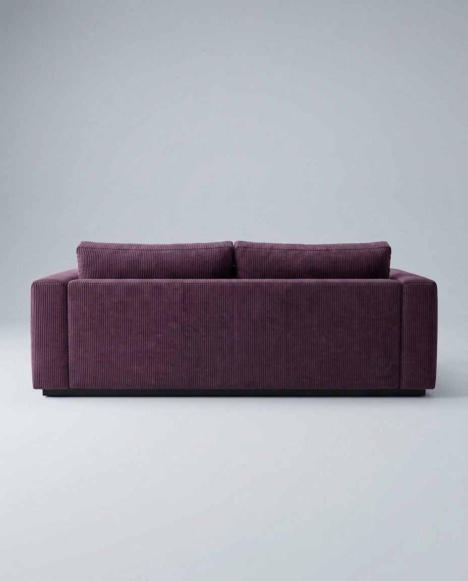 The Lazi Boi Lounge — Purple Corduroy — back view