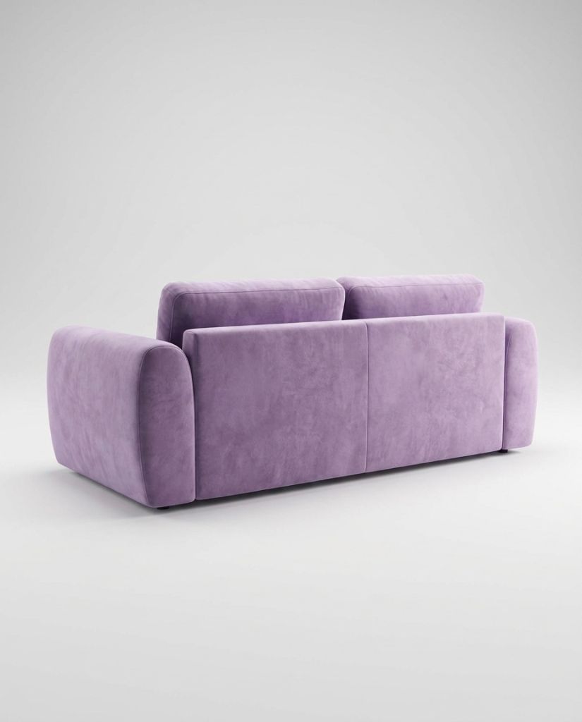 The Blossom Sofa — Lavender (back view)