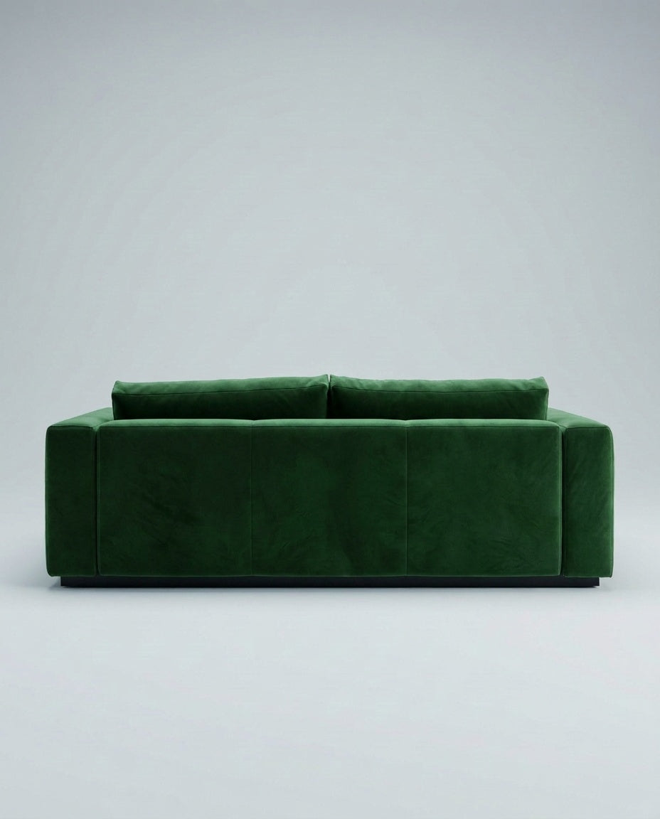 The Lazi Boi Lounge — Green Velvet — back view