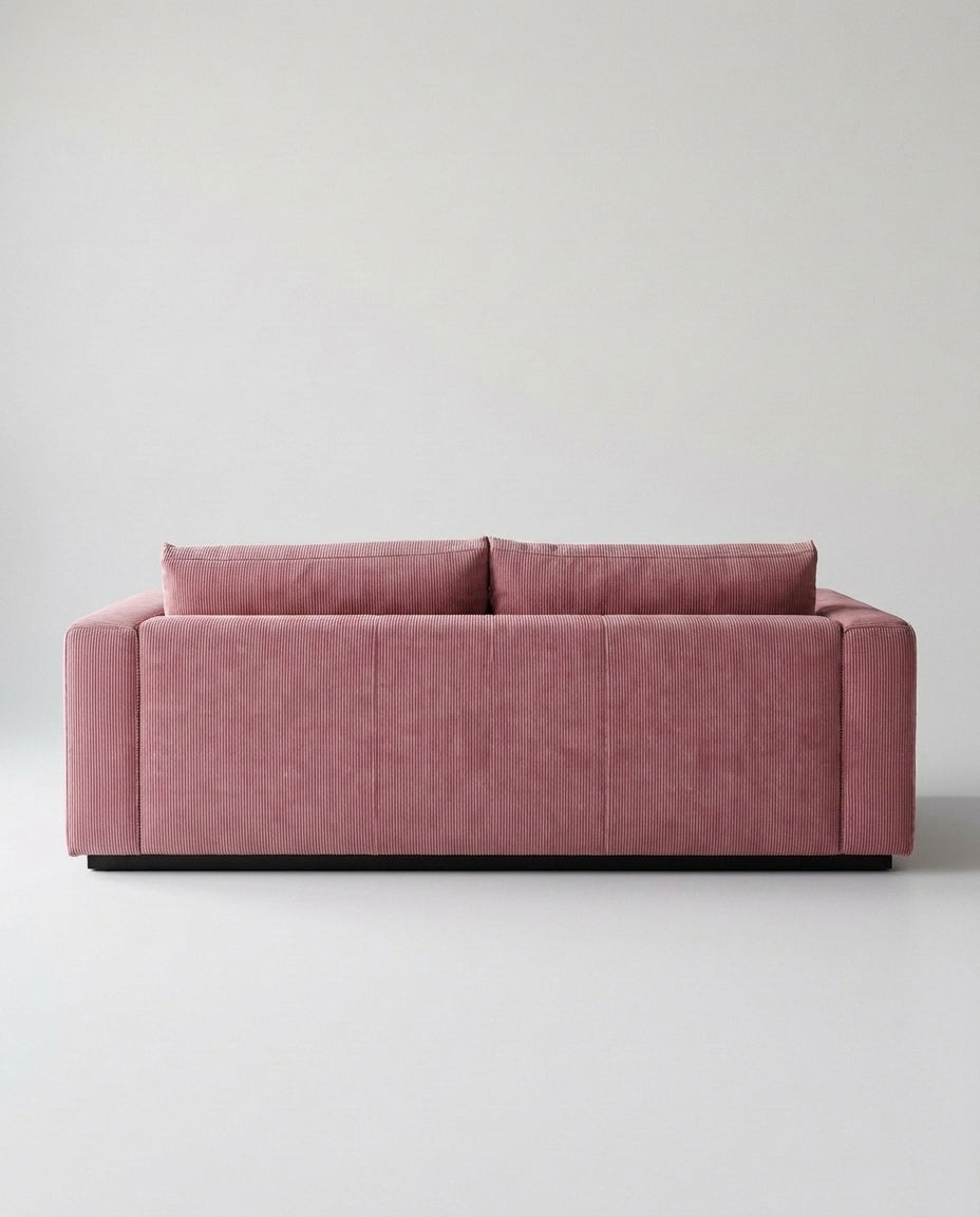 The Lazi Boi Lounge — Rose Pink Corduroy — back view