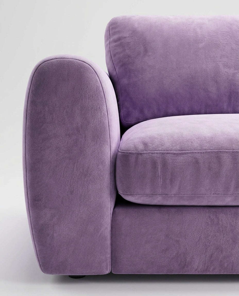 The Blossom Sofa — Lavender — fabric detail
