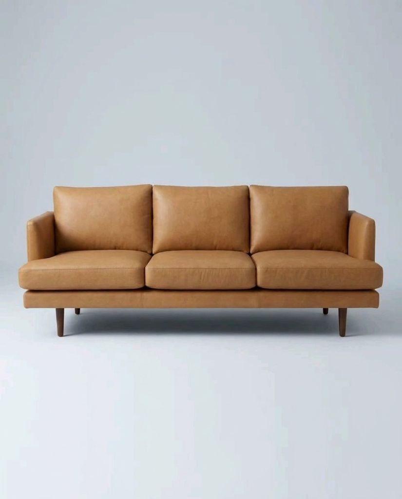 The Nordic Sofa — Tan Leather