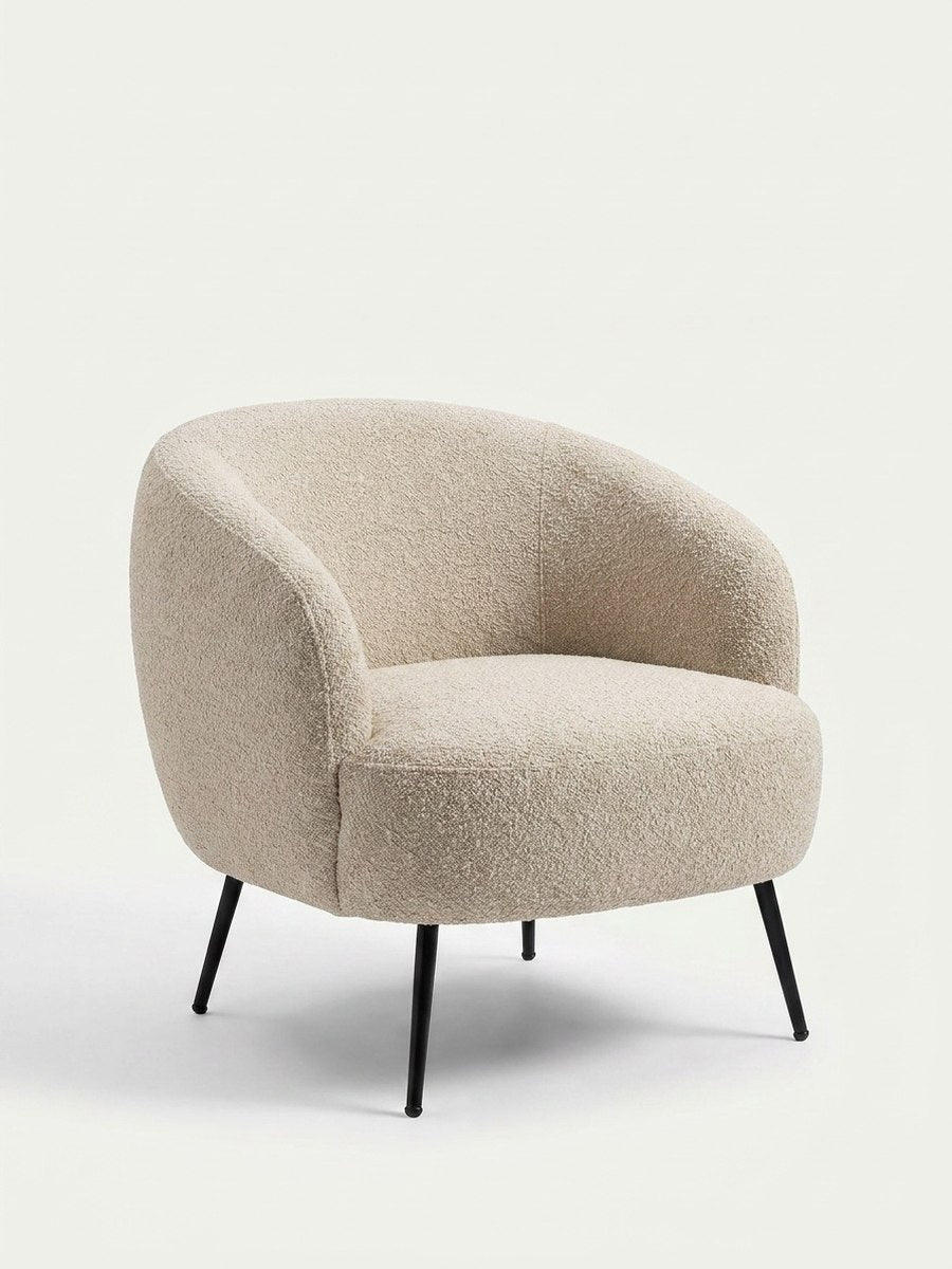 The Nook Chair — Beige Bouclé