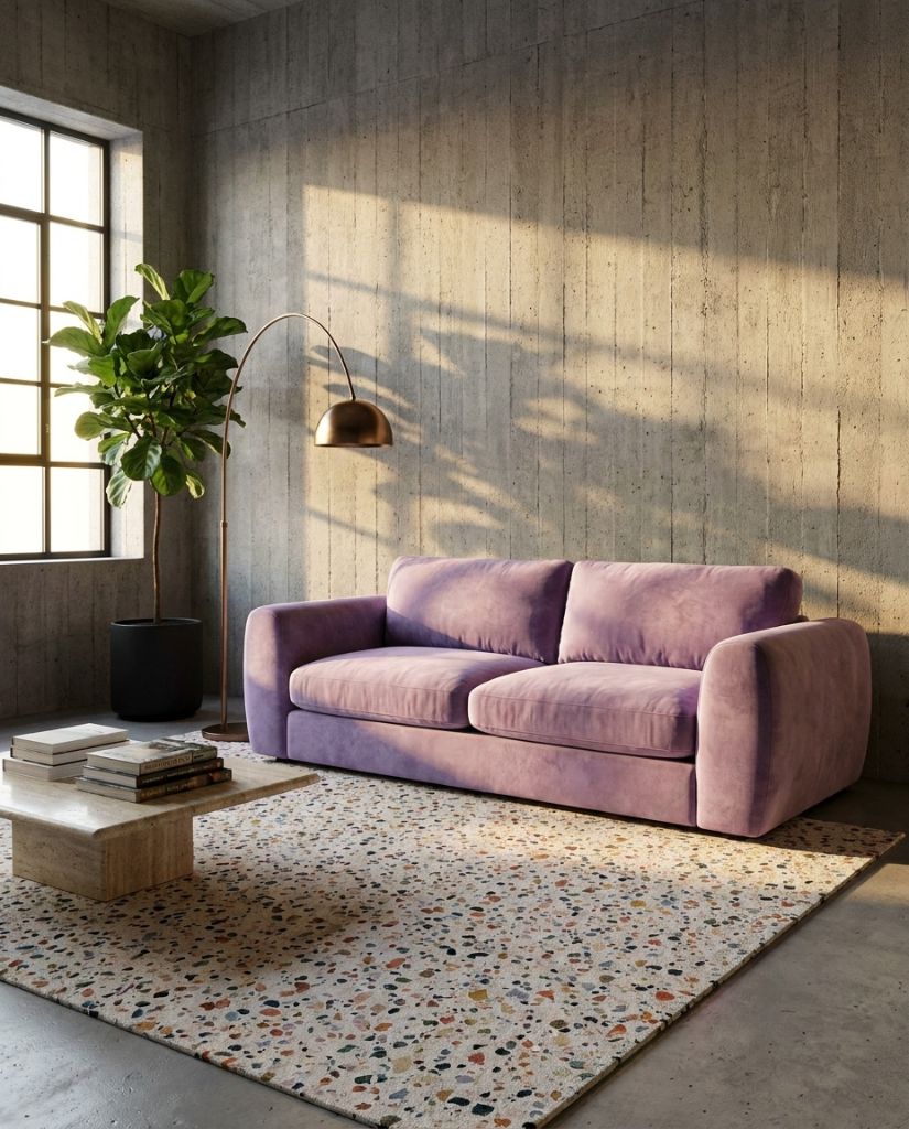 The Blossom Sofa — Lavender in a living room