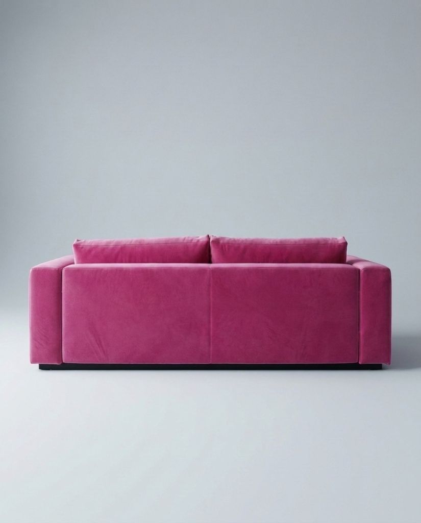 The Lazi Boi Lounge — Fuchsia Velvet — back view