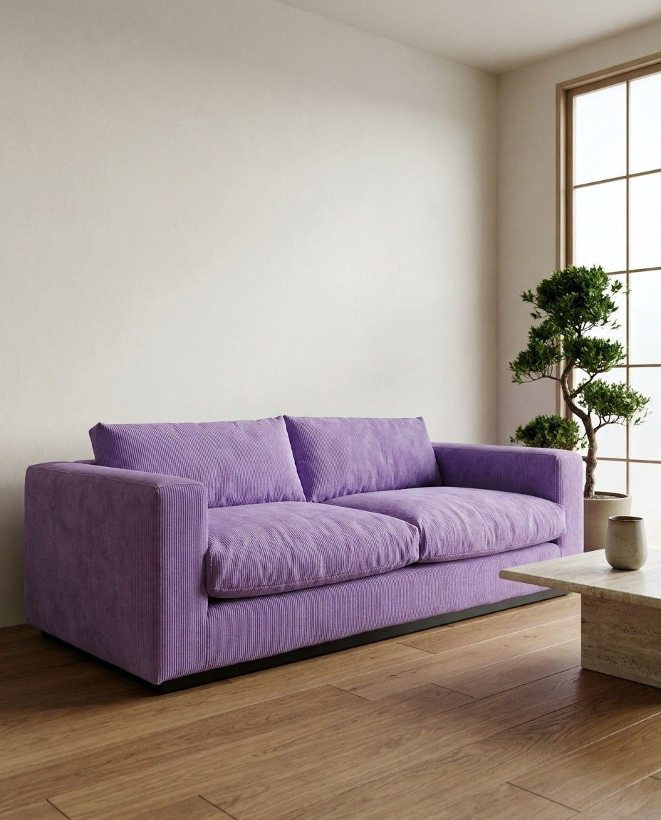 The Lazi Boi Lounge — Violet Corduroy in a living room