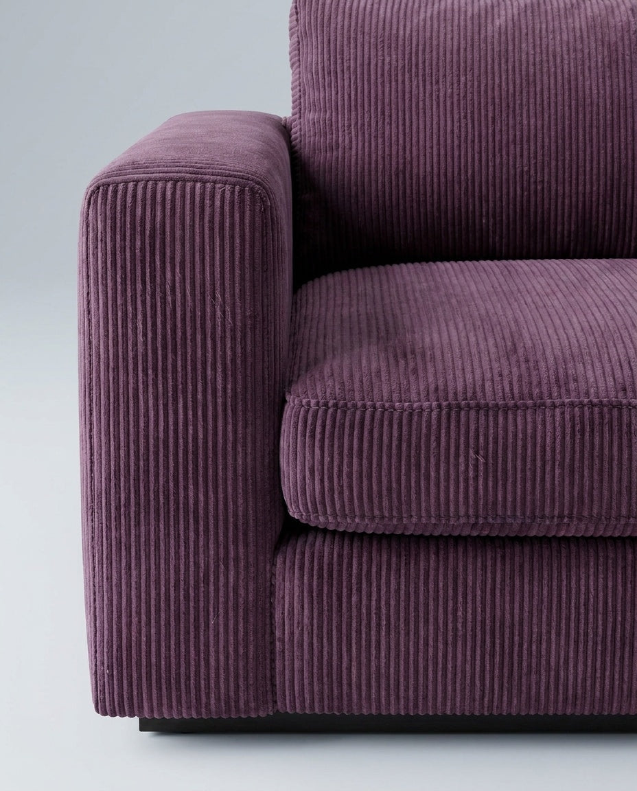 The Lazi Boi Lounge — Purple Corduroy — detail view