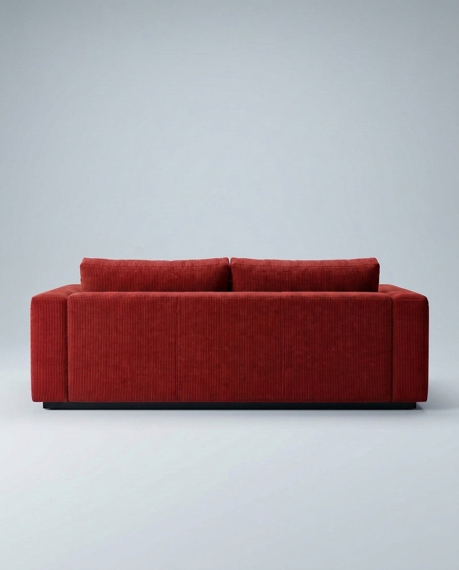 The Lazi Boi Lounge — Red Corduroy — back view