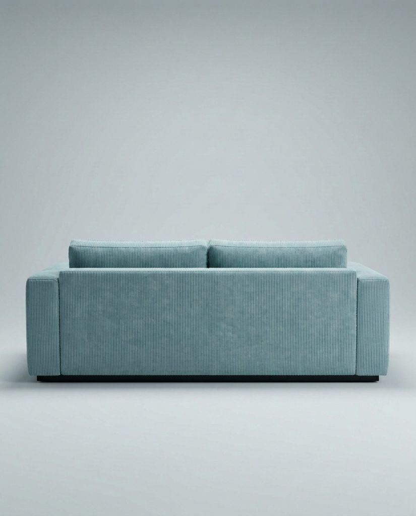 The Lazi Boi Lounge — Sky Blue Corduroy — back view
