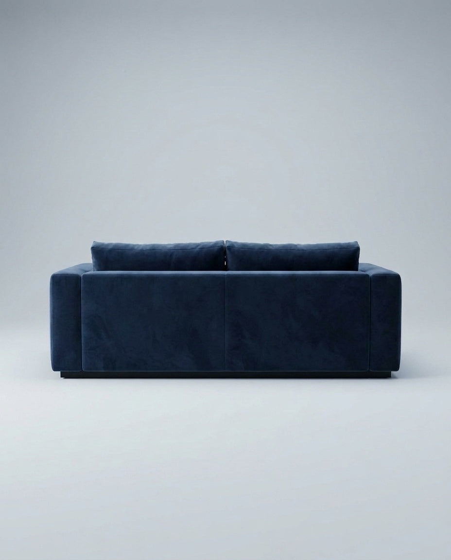 The Lazi Boi Lounge — Navy Velvet — back view
