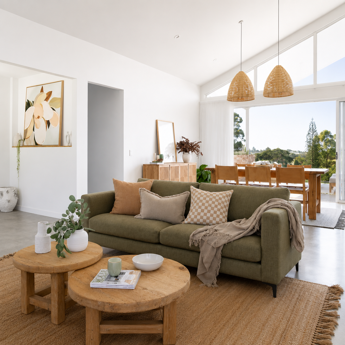 The Frae Sofa — Olive Green