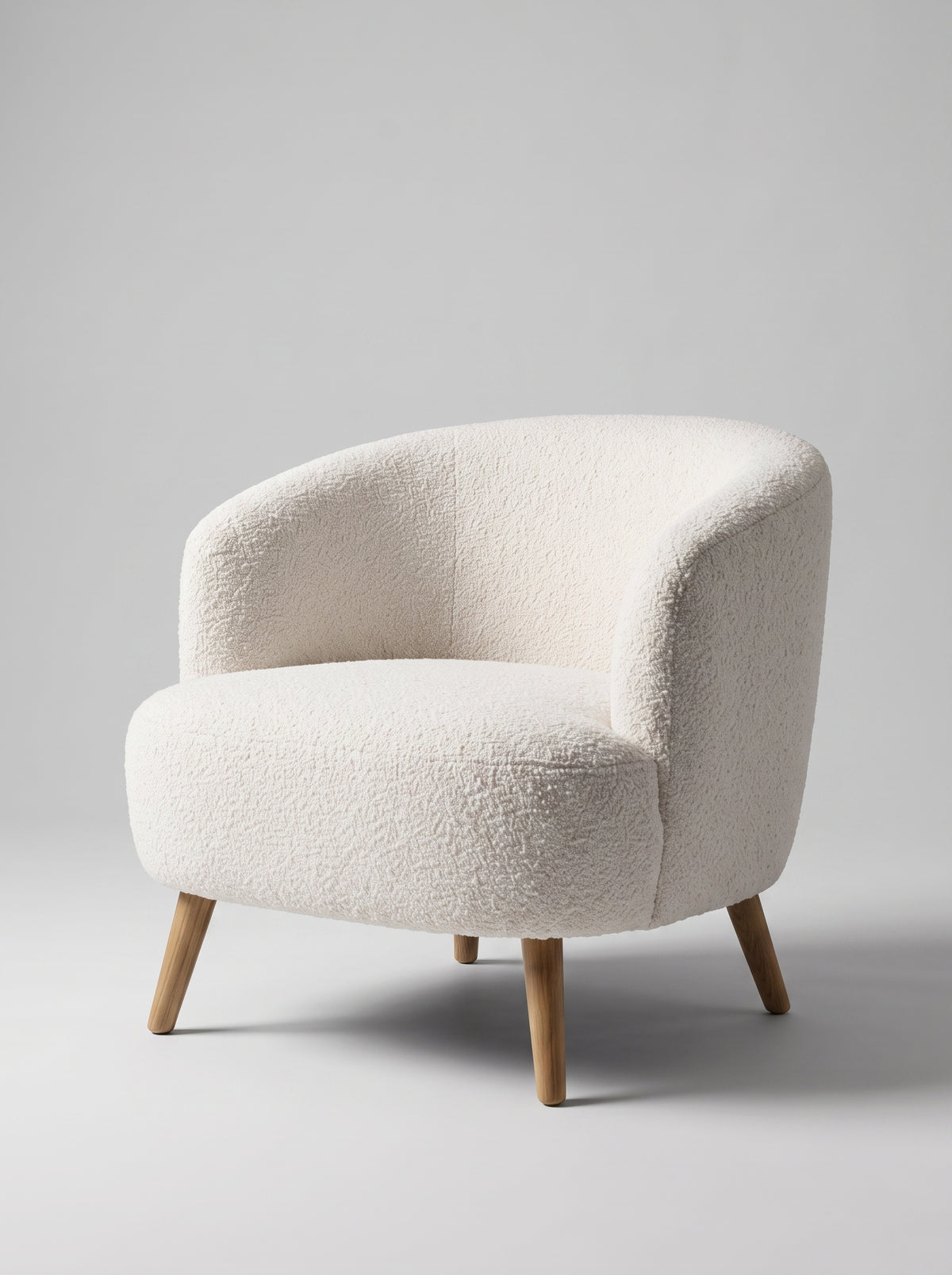 The Pebble Chair — Cream Bouclé